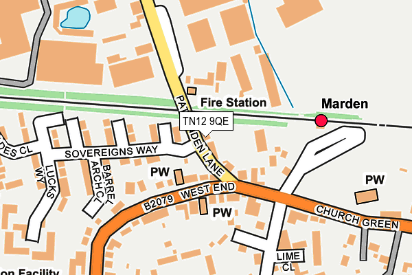 TN12 9QE map - OS OpenMap – Local (Ordnance Survey)