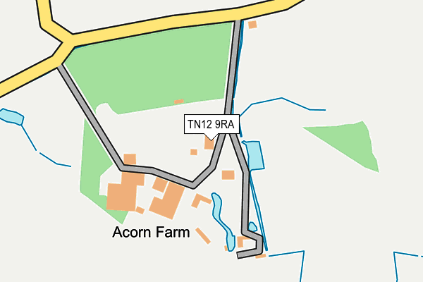 TN12 9RA map - OS OpenMap – Local (Ordnance Survey)