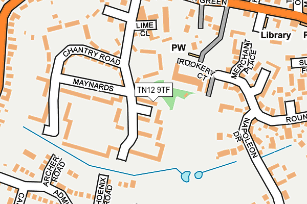TN12 9TF map - OS OpenMap – Local (Ordnance Survey)
