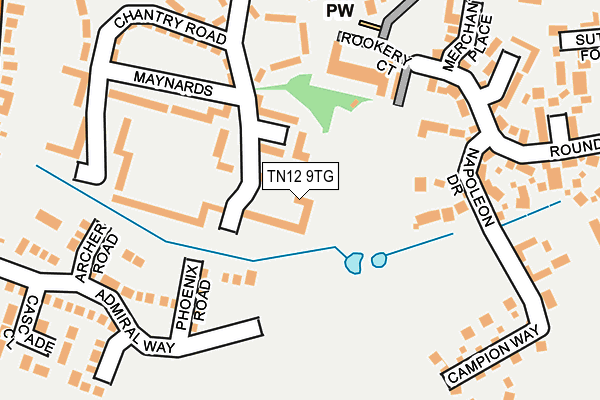 TN12 9TG map - OS OpenMap – Local (Ordnance Survey)