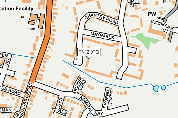 TN12 9TQ map - OS OpenMap – Local (Ordnance Survey)