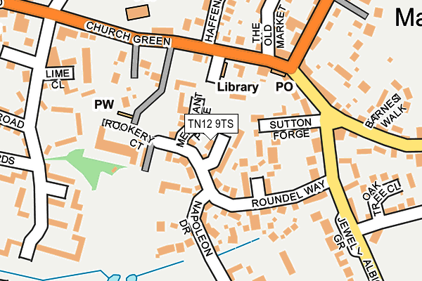 TN12 9TS map - OS OpenMap – Local (Ordnance Survey)