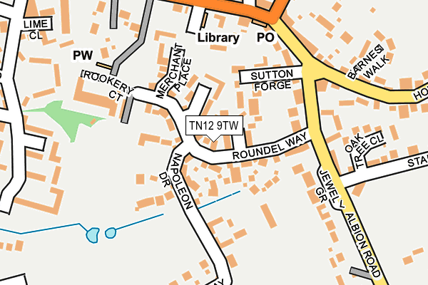 TN12 9TW map - OS OpenMap – Local (Ordnance Survey)