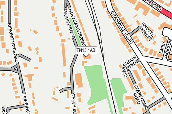 TN13 1AB map - OS OpenMap – Local (Ordnance Survey)