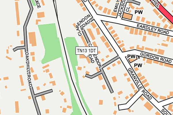 TN13 1DT map - OS OpenMap – Local (Ordnance Survey)