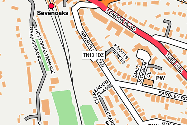 TN13 1DZ map - OS OpenMap – Local (Ordnance Survey)