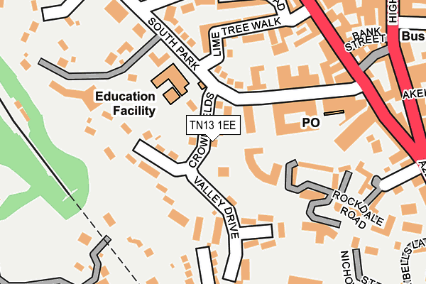 TN13 1EE map - OS OpenMap – Local (Ordnance Survey)