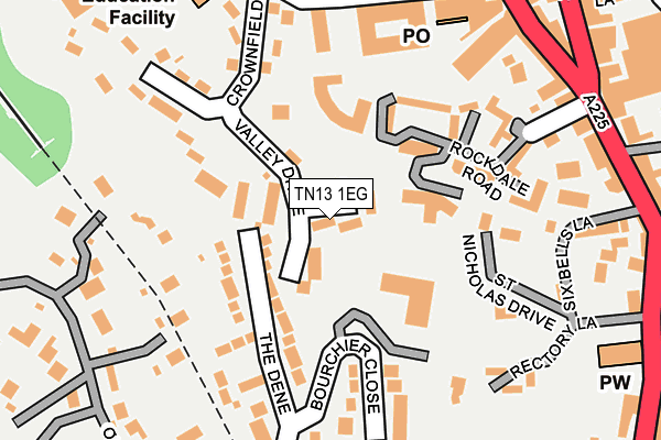 TN13 1EG map - OS OpenMap – Local (Ordnance Survey)