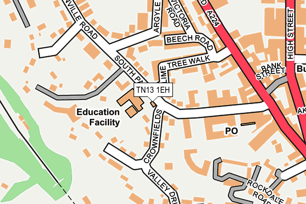 TN13 1EH map - OS OpenMap – Local (Ordnance Survey)