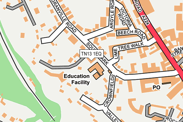 TN13 1EQ map - OS OpenMap – Local (Ordnance Survey)
