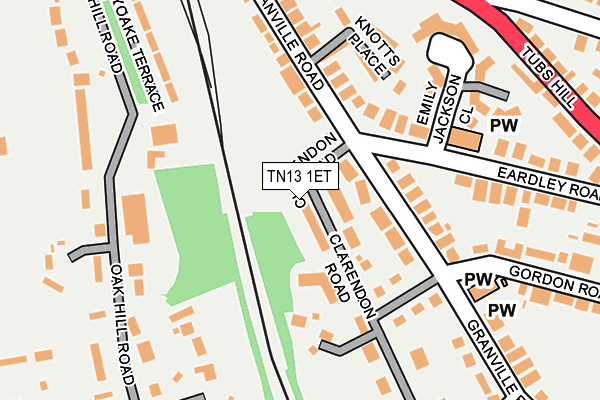 TN13 1ET map - OS OpenMap – Local (Ordnance Survey)