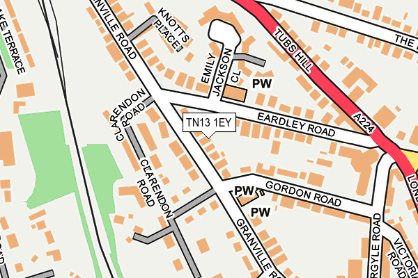 TN13 1EY map - OS OpenMap – Local (Ordnance Survey)