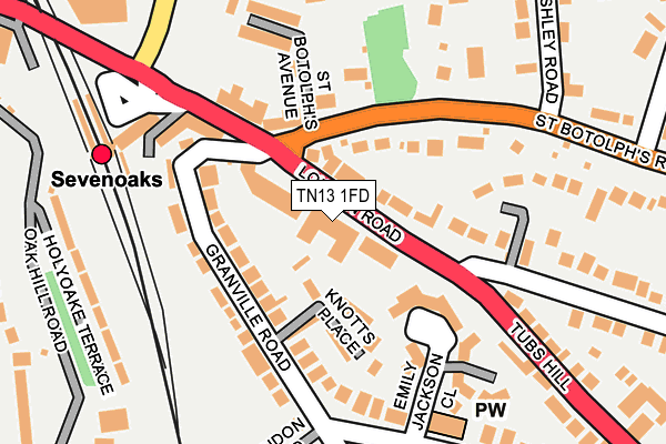 TN13 1FD map - OS OpenMap – Local (Ordnance Survey)