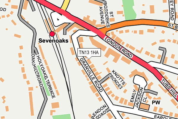 TN13 1HA map - OS OpenMap – Local (Ordnance Survey)