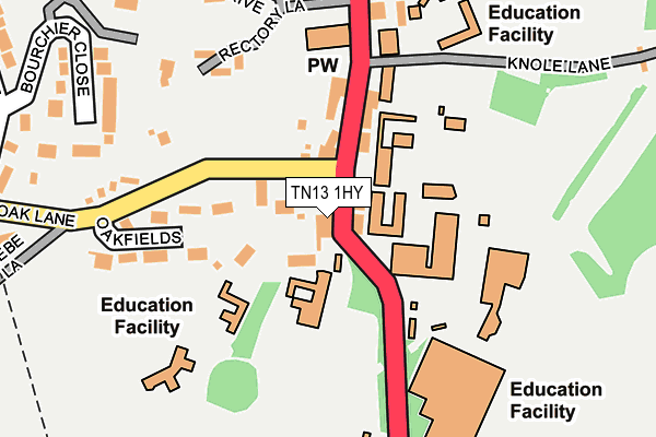 TN13 1HY map - OS OpenMap – Local (Ordnance Survey)