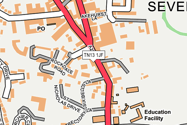 TN13 1JF map - OS OpenMap – Local (Ordnance Survey)