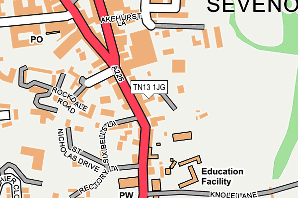 TN13 1JG map - OS OpenMap – Local (Ordnance Survey)