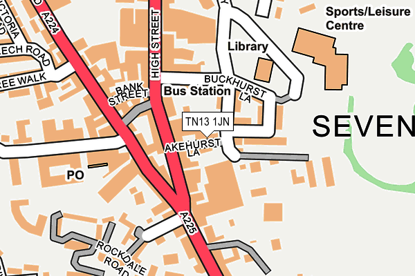 TN13 1JN map - OS OpenMap – Local (Ordnance Survey)