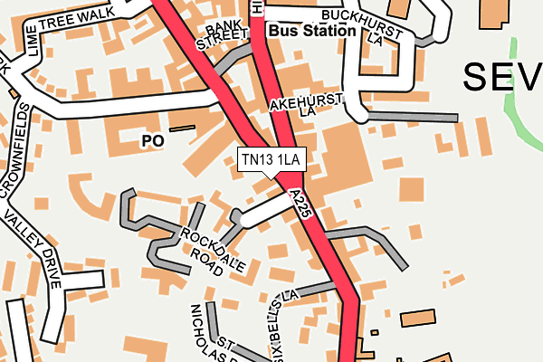 TN13 1LA map - OS OpenMap – Local (Ordnance Survey)