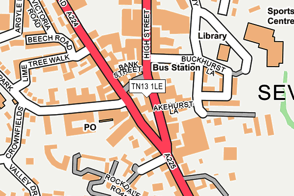 TN13 1LE map - OS OpenMap – Local (Ordnance Survey)