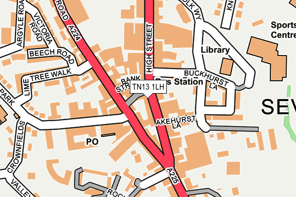 TN13 1LH map - OS OpenMap – Local (Ordnance Survey)