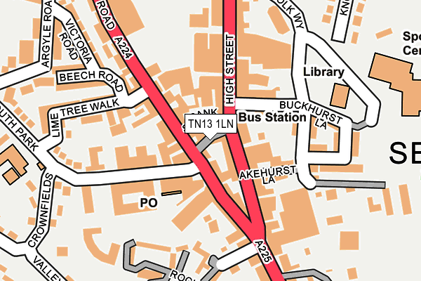 TN13 1LN map - OS OpenMap – Local (Ordnance Survey)