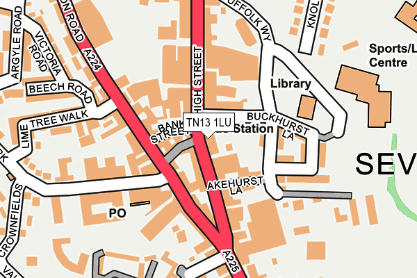 TN13 1LU map - OS OpenMap – Local (Ordnance Survey)