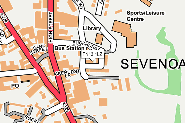 TN13 1LZ map - OS OpenMap – Local (Ordnance Survey)