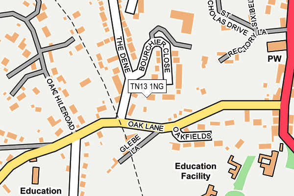 TN13 1NG map - OS OpenMap – Local (Ordnance Survey)