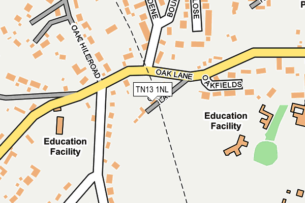 TN13 1NL map - OS OpenMap – Local (Ordnance Survey)