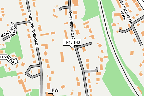 TN13 1NS map - OS OpenMap – Local (Ordnance Survey)