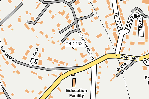 TN13 1NX map - OS OpenMap – Local (Ordnance Survey)