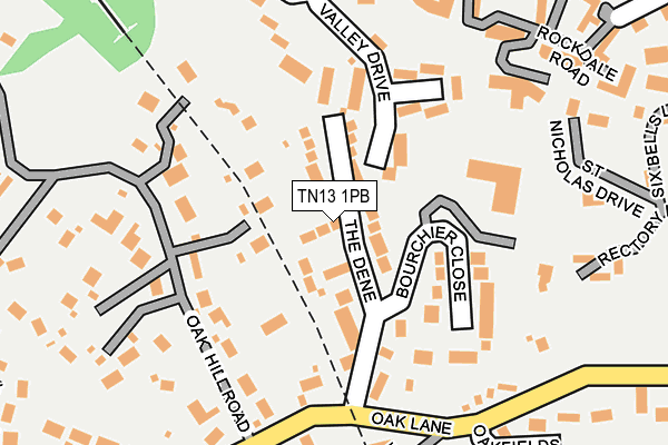 TN13 1PB map - OS OpenMap – Local (Ordnance Survey)
