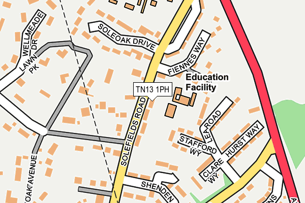 TN13 1PH map - OS OpenMap – Local (Ordnance Survey)