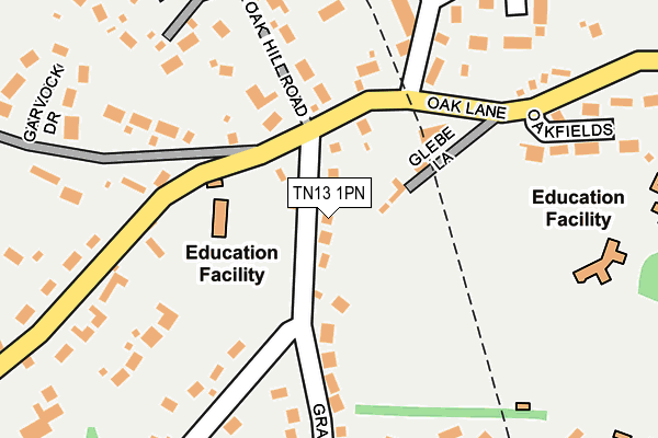 TN13 1PN map - OS OpenMap – Local (Ordnance Survey)