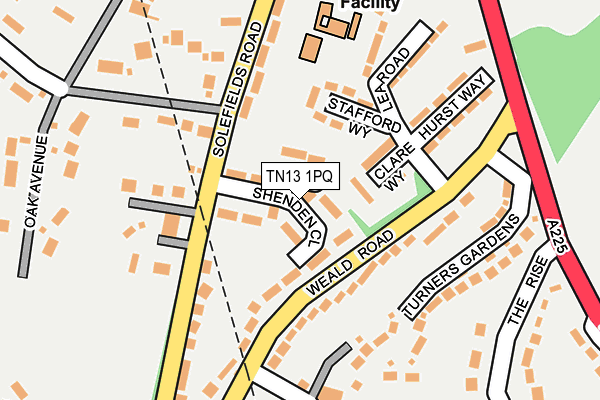 TN13 1PQ map - OS OpenMap – Local (Ordnance Survey)