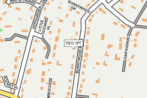 TN13 1PT map - OS OpenMap – Local (Ordnance Survey)