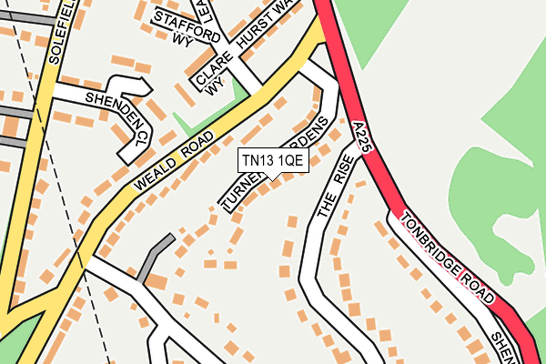 TN13 1QE map - OS OpenMap – Local (Ordnance Survey)
