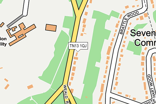 TN13 1QJ map - OS OpenMap – Local (Ordnance Survey)