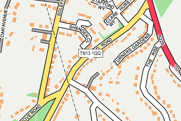 TN13 1QQ map - OS OpenMap – Local (Ordnance Survey)