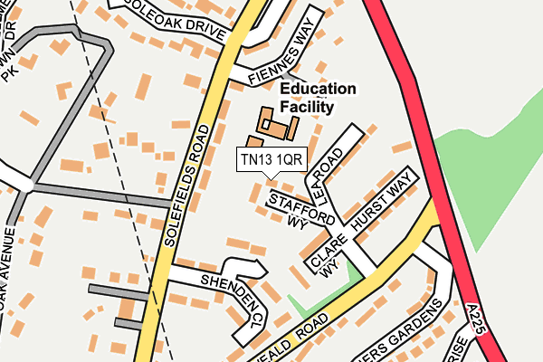 TN13 1QR map - OS OpenMap – Local (Ordnance Survey)