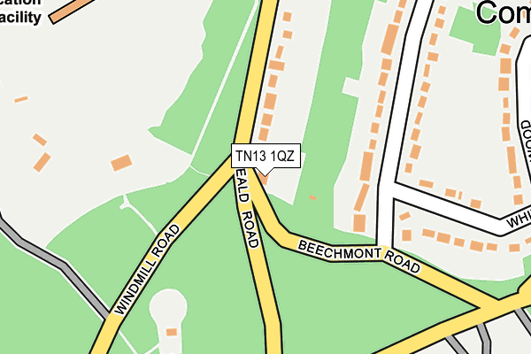 TN13 1QZ map - OS OpenMap – Local (Ordnance Survey)