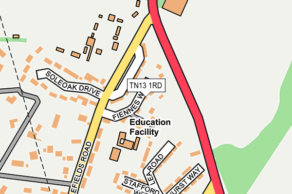 TN13 1RD map - OS OpenMap – Local (Ordnance Survey)