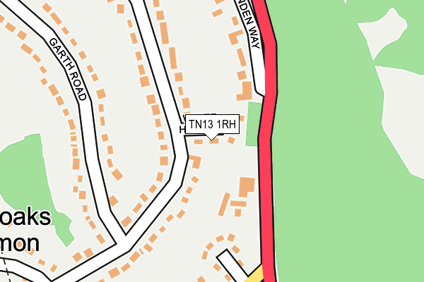 TN13 1RH map - OS OpenMap – Local (Ordnance Survey)