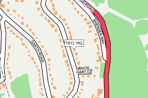 TN13 1RQ map - OS OpenMap – Local (Ordnance Survey)