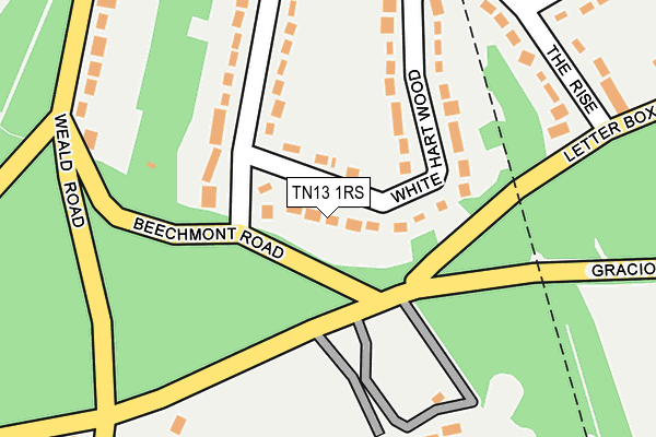 TN13 1RS map - OS OpenMap – Local (Ordnance Survey)