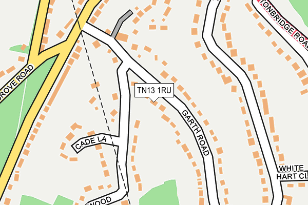 TN13 1RU map - OS OpenMap – Local (Ordnance Survey)