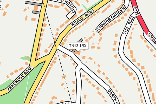 TN13 1RX map - OS OpenMap – Local (Ordnance Survey)