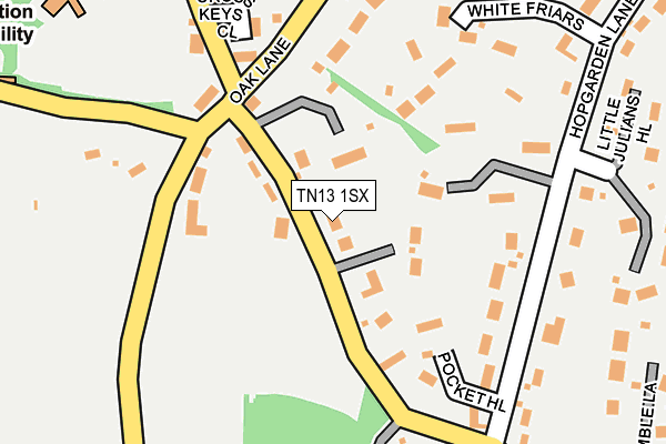 TN13 1SX map - OS OpenMap – Local (Ordnance Survey)