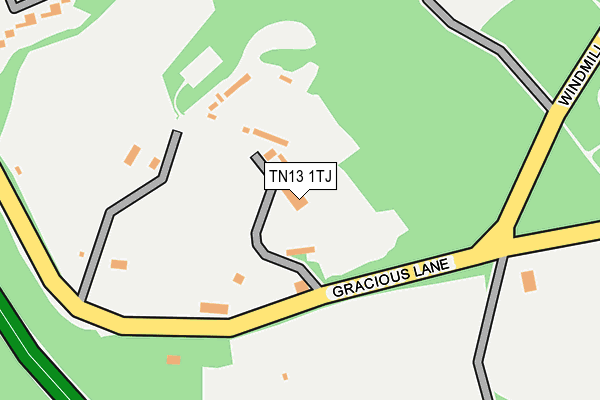 TN13 1TJ map - OS OpenMap – Local (Ordnance Survey)